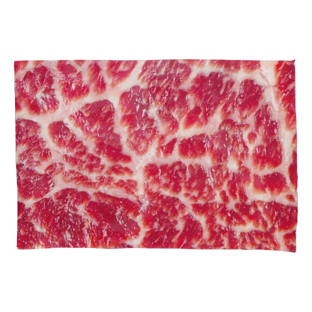 Funda De Cojín Textura de filete de carne de ternera con marmol (Anverso)