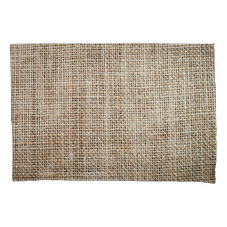 Funda De Cojín Textura de fondo de Burlap Hessian