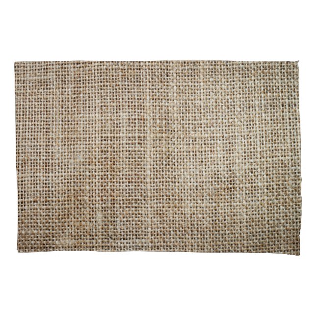Funda De Cojín Textura de fondo de Burlap Hessian (Anverso)