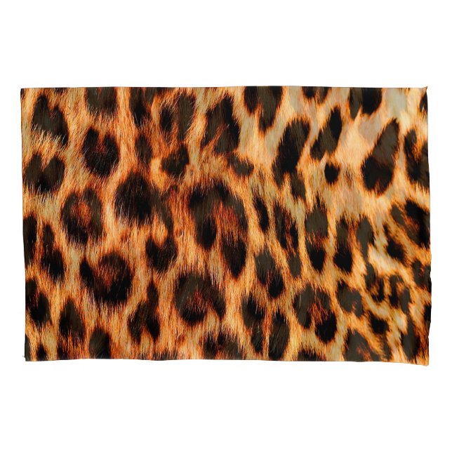 Funda De Cojín Textura de leopardo, patrón de animales africanos  (Anverso)