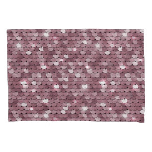 Funda De Cojín Textura de tela secuencial rosa brillante