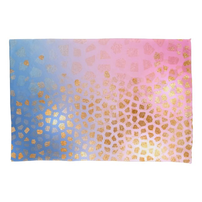 Funda De Cojín Textura dorada: fondo abstracto degradado (Anverso)