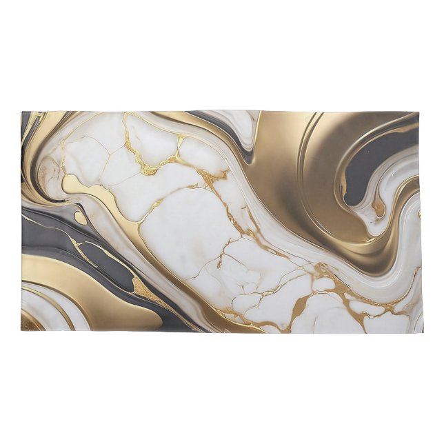 Funda De Cojín Textura elegante de mármol (Reverso)