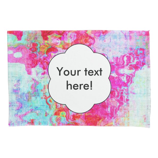 Funda De Cojín Textura roja rosa (Anverso)