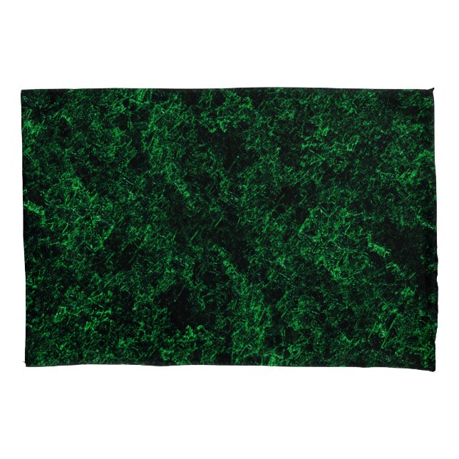 Funda De Cojín Textura verde oscuro, esponja destruida o corroída (Anverso-izquierdo)