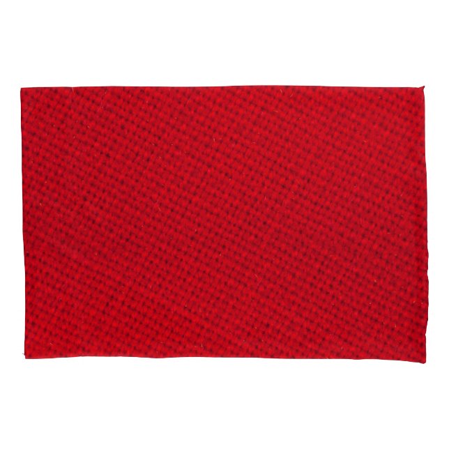 Funda De Cojín Textura vibrante de tela roja (Anverso)