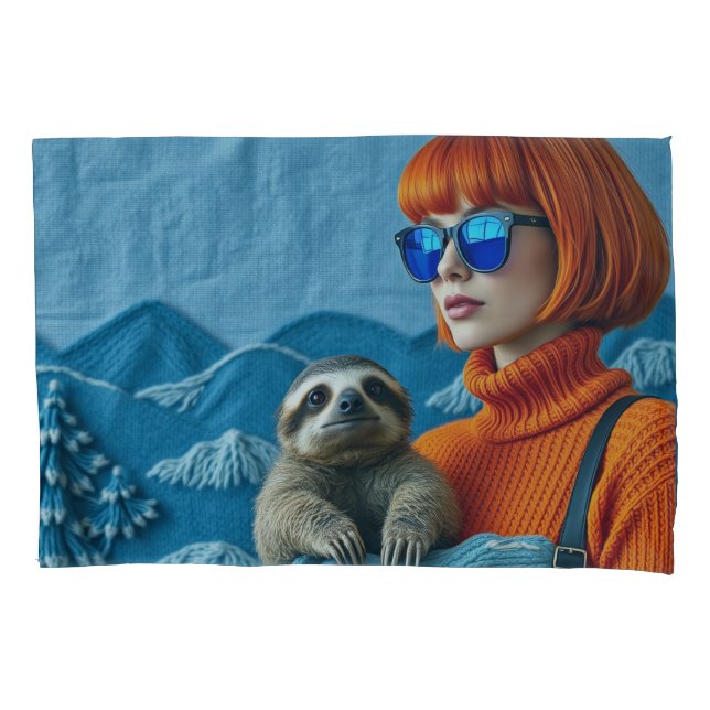 Funda De Cojín The Redhead and the sloth (Anverso)