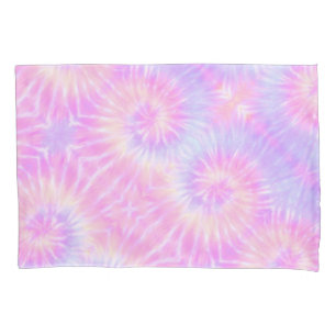 Funda De Cojín Tiedye Pastel Arcoiris Espiral Hippie Tye