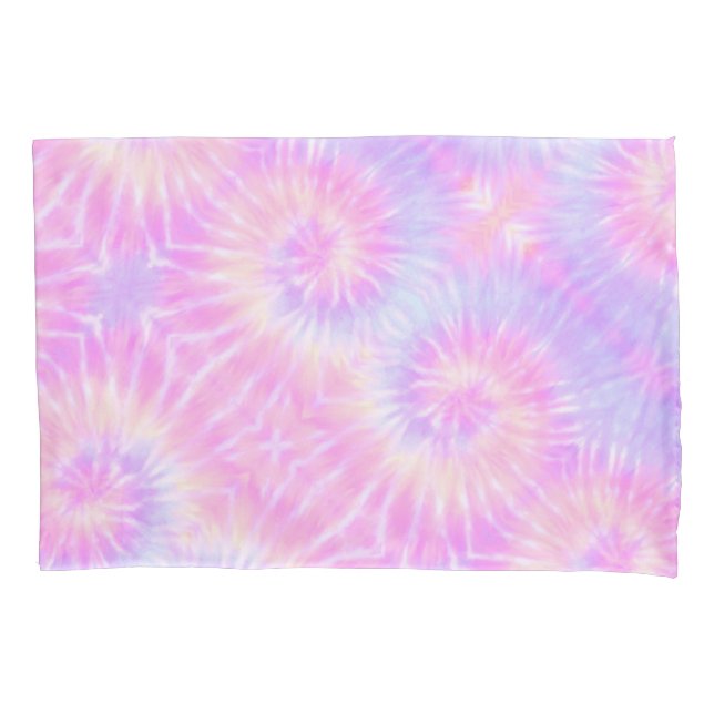 Funda De Cojín Tiedye Pastel Arcoiris Espiral Hippie Tye (Anverso)