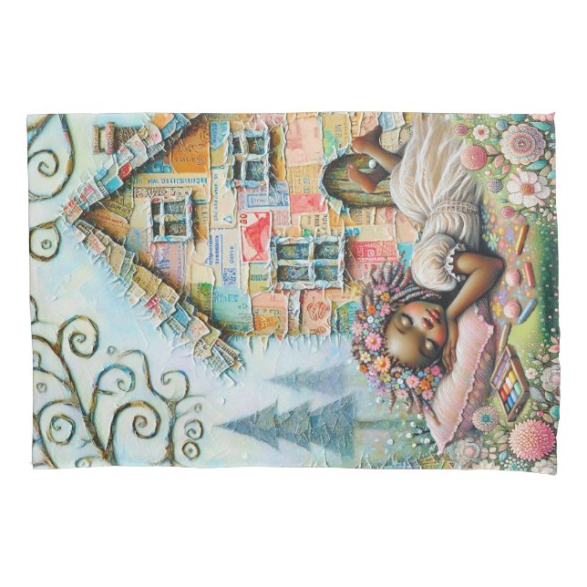 Funda De Cojín Tiempo de sueño (Anverso-izquierdo)