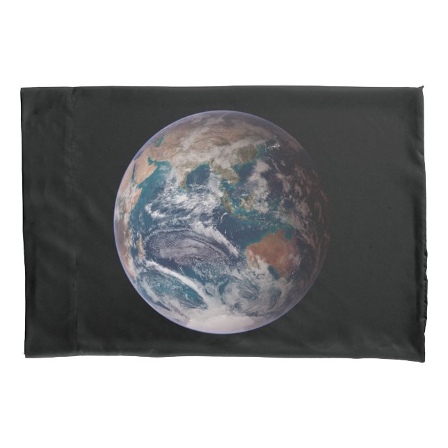 Funda De Cojín Tierra de Mármol Azul (Hemisferio Oriental) (Anverso)