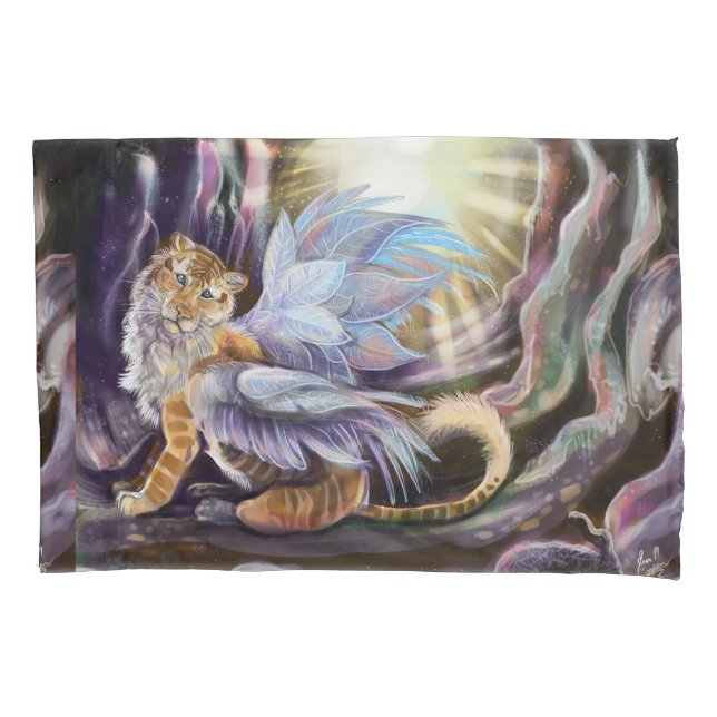 Funda De Cojín Tigre del ala del hielo (Anverso)