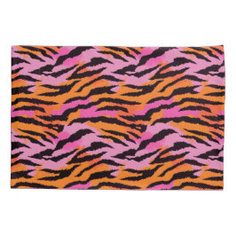 Funda De Cojín Tigres de tigres Impresión animal rosa y Naranja g