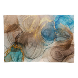 Funda De Cojín Tinta Alcohólica, Abstracto Mineral Blanqueado.