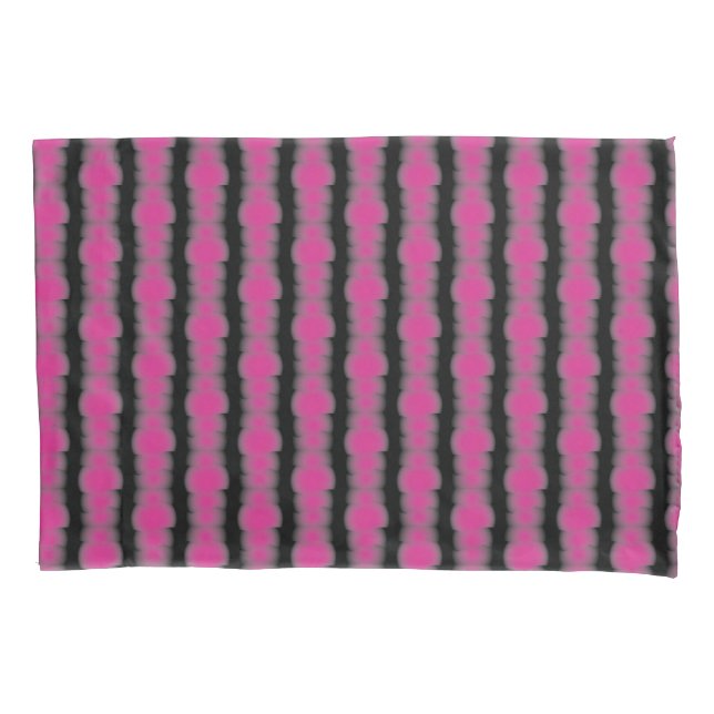 Funda De Cojín Tinte ligado rosa y negro (Anverso)