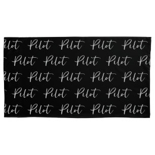Funda De Cojín Tipografía elegante del guión del pincel piloto