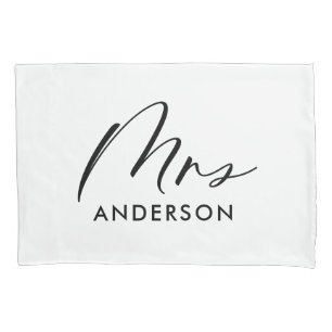 Funda De Cojín Tipografía moderna guión elegante regalo de los mr