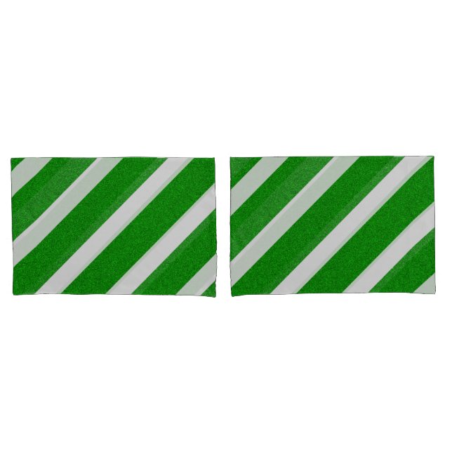 Funda De Cojín Tira Verde Brillante (Anverso - Set)
