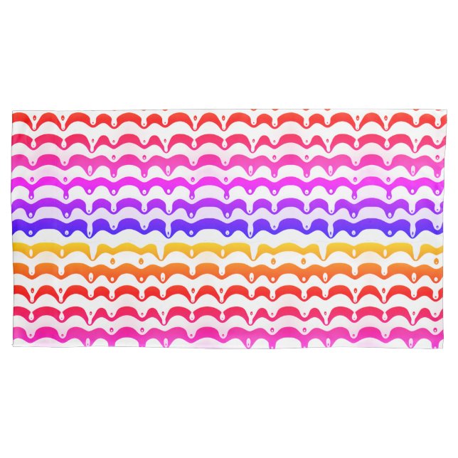 Funda De Cojín Tiras de goteo psicodélicas del Jazzy Tropical (Anverso)