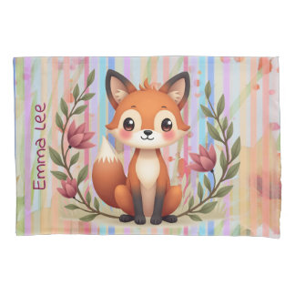 Funda De Cojín Tiras pasteles con animales pequeños