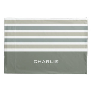 Funda De Cojín Tiras personalizado monograma almohadillas