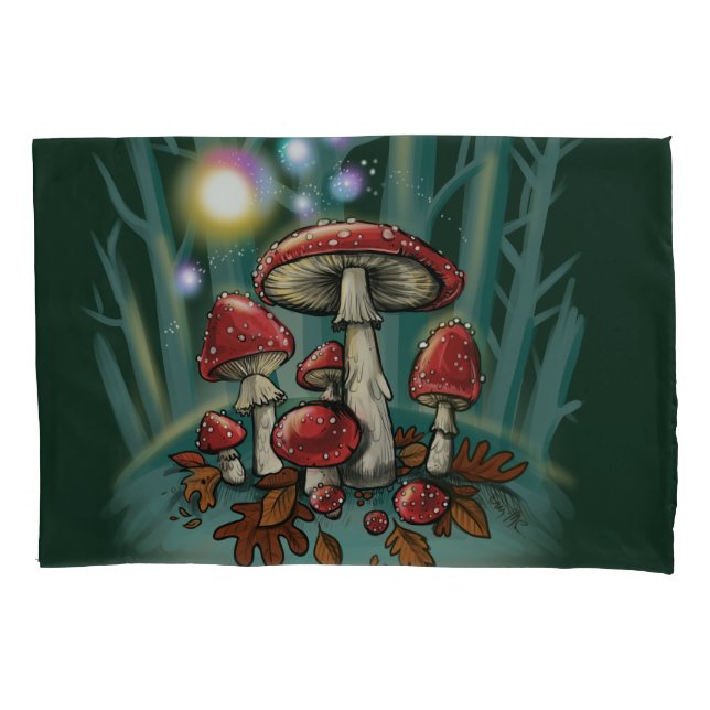 Funda De Cojín Toadstools encantados (Anverso)