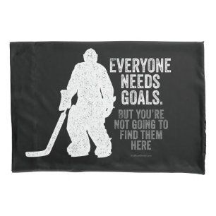 Funda De Cojín Todos necesitan objetivos (hockey)