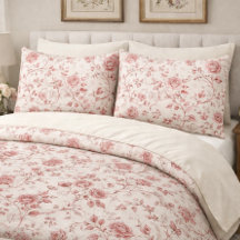 Toile De Jouy Antiguo Estampado Rosa Polvoriento