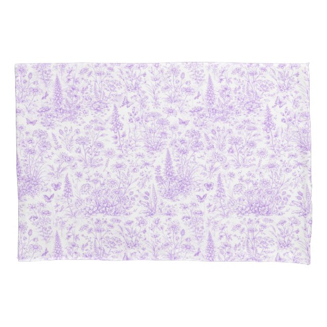 Funda De Cojín Toile de Lavanda (Anverso)