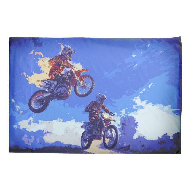 Funda De Cojín Toma de la delantera - Motocross Racers (Reverso)