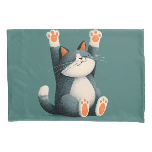 Funda De Cojín Tomador de siestas profesional Gato divertido durm