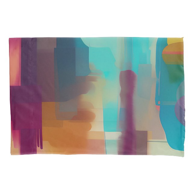 Funda De Cojín Tono retro colorido mezcla  (Anverso)