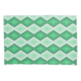 Funda De Cojín Tonos de patrón de diamante verde