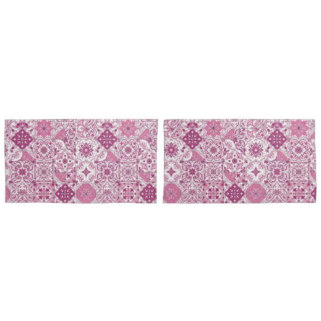 Funda De Cojín tonos mediterráneos/ azulejos (Anverso - Set)