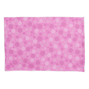 Funda De Cojín Tonos rosa lila con lunares en estilo retro de los