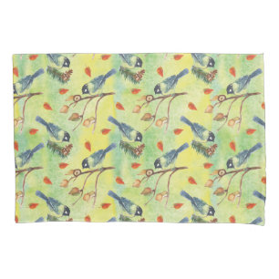 Funda De Cojín Toro acuarela, aves acuáticas