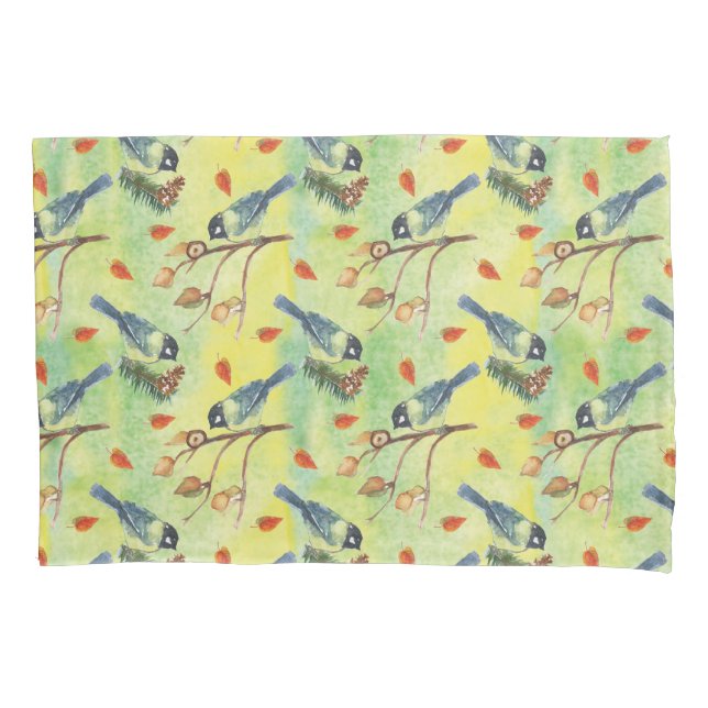 Funda De Cojín Toro acuarela, aves acuáticas (Anverso)