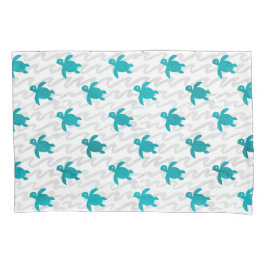 Funda De Cojín Tortuga marina de color crudo