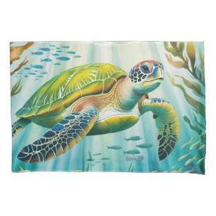 Funda De Cojín Tortuga pintada