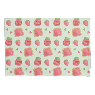 Funda De Cojín Tostada dulce y mermelada de fresa