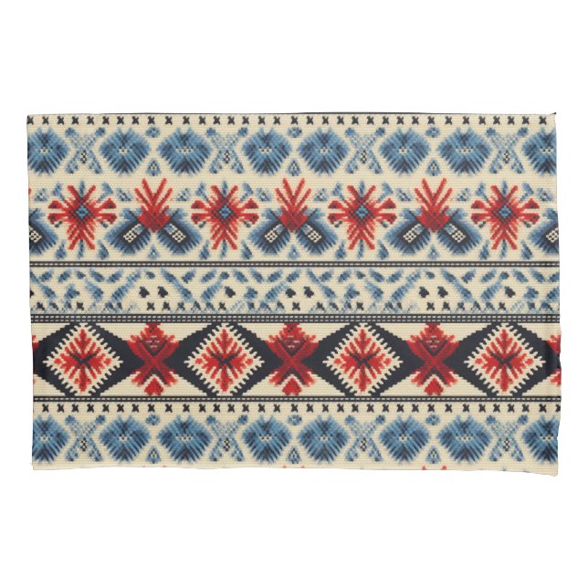 Funda De Cojín Traditional Folk Embroidery Stripe  Pattern (Anverso)