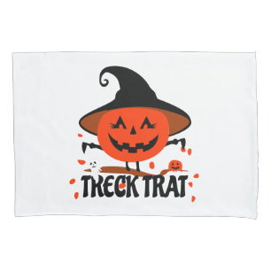 Funda De Cojín Treck Trat Pumpkin Sonriente