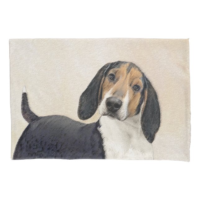 Funda De Cojín Treeing Walker Coonhound Painting - Arte original (Anverso)