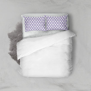 Funda De Cojín Trellis blanca y púrpura, Entramado, Quatrefoil