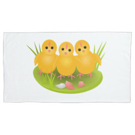 Funda De Cojín Tres pollos con cáscara de huevo