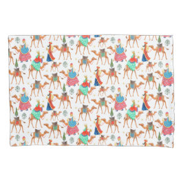 Funda De Cojín Tres Reyes Magos y camellos estampado total