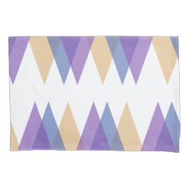 Funda De Cojín Triángulos morados, azules y amarillos