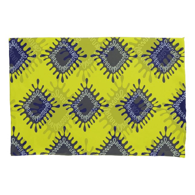 Funda De Cojín Tribal Ikat: Diseño Moderno. (Anverso)