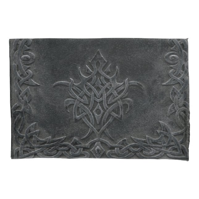 Funda De Cojín Tribal negra caída (Anverso)