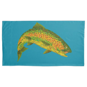 Funda De Cojín Trucha arco iris de hoja de lápiz 4